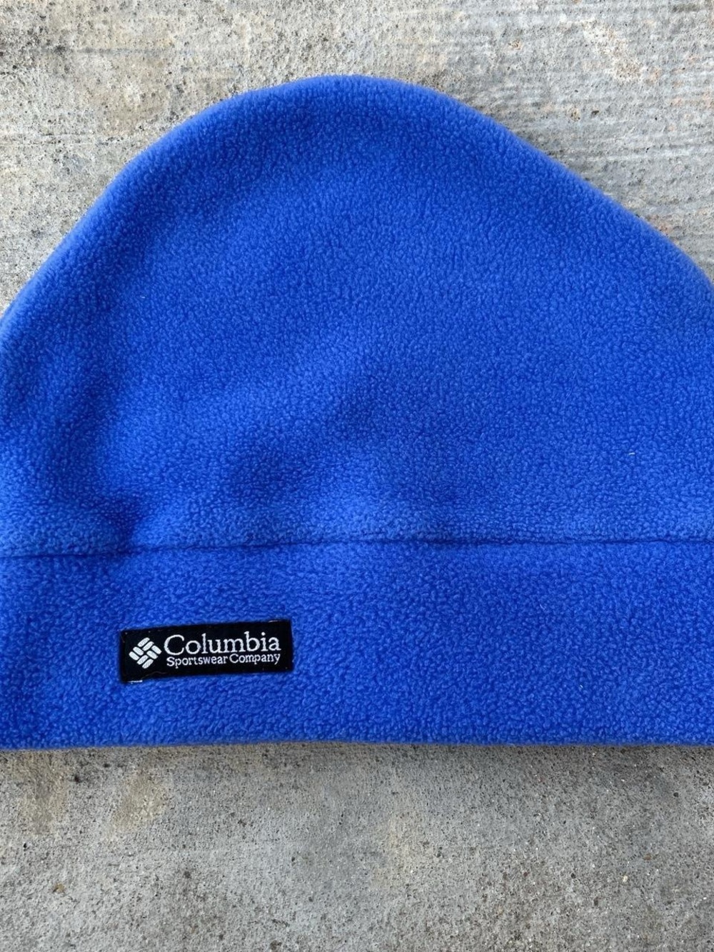 Vintage 1990s Columbia Sportswear Fleece Beanie Youth L/XL Blue Made Taiwan